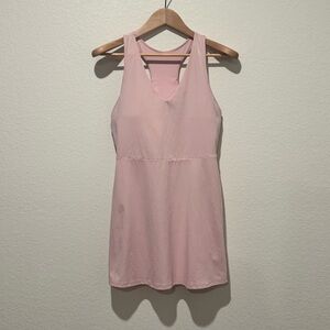 Fabletics On-The-Go Built In Bra Pastel Pink Maxi Exercise Dress Size M